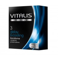Презервативы VITALIS PREMIUM № 3 delay & cooling - с охлаждающим эффектом (ширина 53 мм)