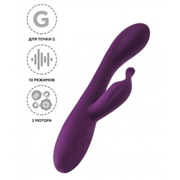 Вибратор для точки G с клиторальной стимуляцией Let it G, G-Spotter, силикон, фиолетовый, 19,5 см