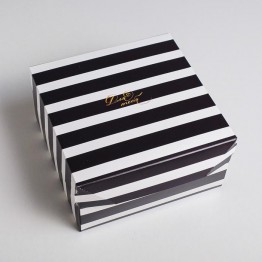 Коробка из картона Монохром, 17 × 9 × 17см