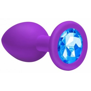 Анальная пробка Emotions Cutie Large Purple light blue crystall 4013-05Lola