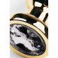 Анальный страз Metal by TOYFA, металл, золотистый, с кристаллом цвета алмаз, 10 см, Ø3 см, 95 г