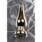Анальный страз Metal by TOYFA, металл, золотистый, с кристаллом цвета алмаз, 10 см, Ø3 см, 95 г