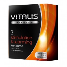 Презервативы VITALIS PREMIUM № 3 stimulation & warming - с согревающим эффектом (ширина 53мм)