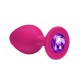Анальная пробка Emotions Cutie Small Pink dark purple crystal 4011-01Lola