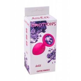 Анальная пробка Emotions Cutie Small Pink dark purple crystal 4011-01Lola