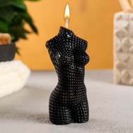 Фигурная свеча Торс женский черный, 55гр 9155767
