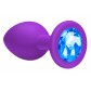 Анальная пробка Emotions Cutie Medium Purple light blue crystal 4012-05Lola