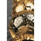 Анальная втулка Metal by TOYFA, металл, золотистая, с кристаллом цвета dark рубин, 14 см, Ø 3,4 см, 